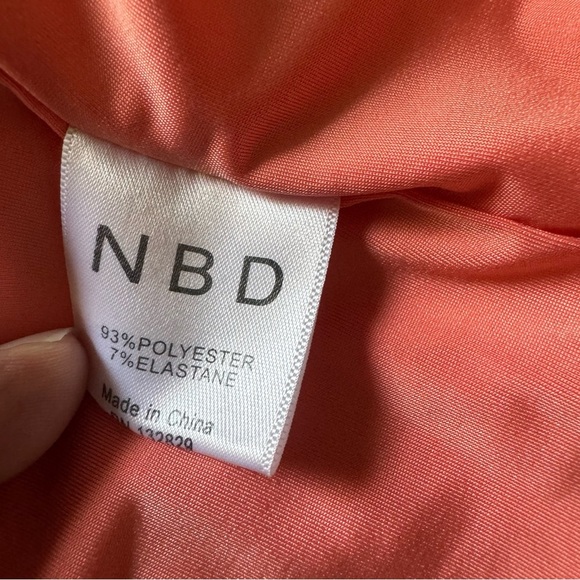 NWT NBD X Revolve Sangria Sherbet Slit Gown size Small - Picture 14 of 14